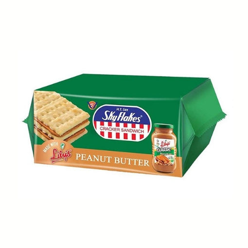 图片 M.Y San Skyflakes Cracker Sandwich Peanut Butter 30g 5 packs, SKY03