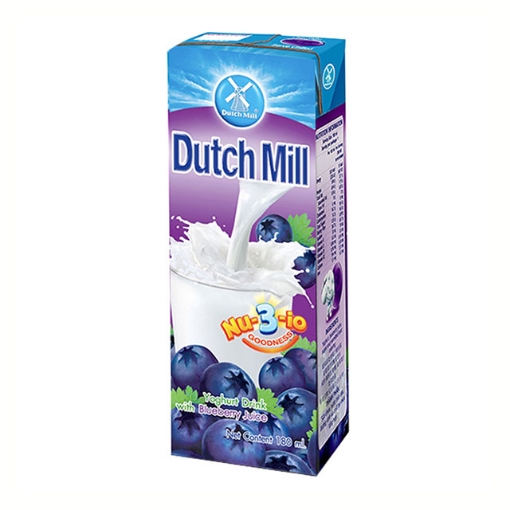 图片 Dutch Mill Yoghurt Drink 180 ml 4 pcs (Blueberry, Mixed Fruit, Orange, Strawberry, Super Fruits), DUT61