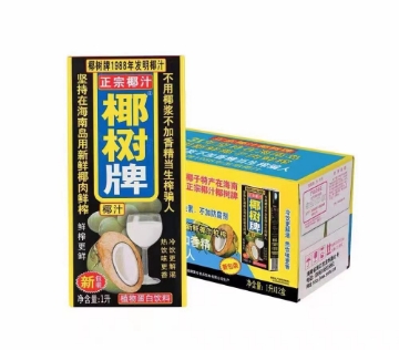 图片 椰树牌 椰汁（纸盒装 1L) 1*12盒 