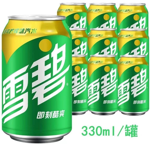 图片 雪碧（罐）(330ml)-1罐,1*24罐