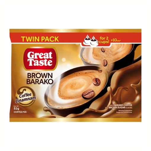 图片 Great Taste 3-in-1 Twin Pack 50g 10 pcs (Brown Barako, White Caramel, White Chocolate, White Crema, White), GRE65