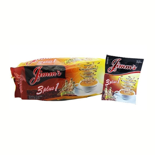 图片 Jimm's Coffee 3 Plus 1 with Ginseng 20g 12 pcs, JIM01B