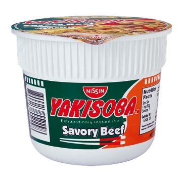 图片 Nissin Yakisoba Mini Cup Noodles Savory Beef 52g, NIS80