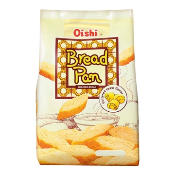 图片  Oishi Bread Pan 42g (Butter Toast, Cheese & Onion, Garlic, Wite Cheddar), OIS234