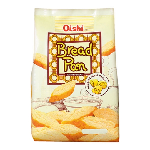 图片  Oishi Bread Pan 42g (Butter Toast, Cheese & Onion, Garlic, Wite Cheddar), OIS234