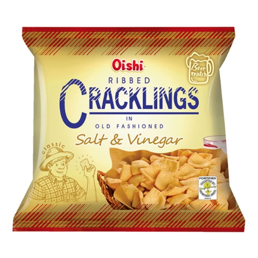 图片 Oishi Cracklings Salt & Vinegar 50g, OIS68