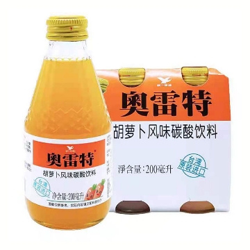 图片 奥雷特碳酸饮料（胡罗卜）200ml 1瓶,1*24瓶