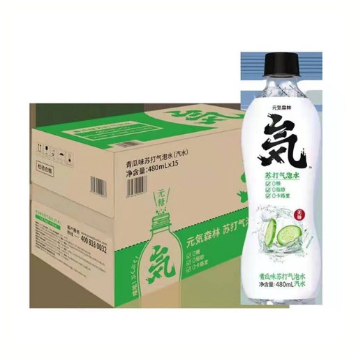 图片 元气森林苏打气泡水黄瓜480ml 1瓶1*15瓶