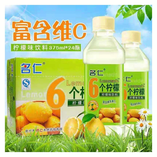 图片 名仁（6个柠檬）375ml 1瓶,1*24瓶