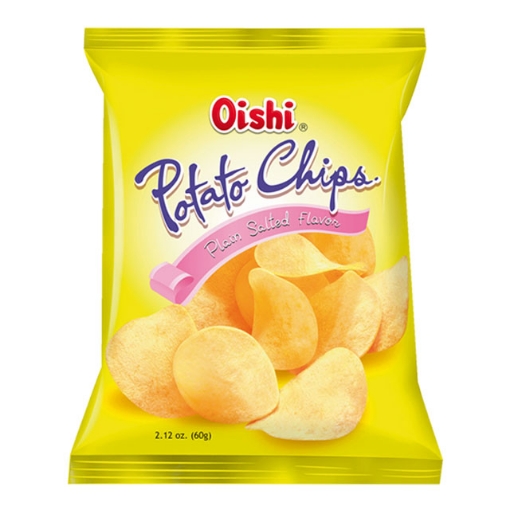 图片 Oishi Potato Chips 60g (Plain Salted, French Onion, Sweet & Spicy), OIS100