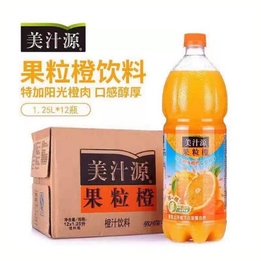 图片 美汁源（果粒橙）1.25l 1瓶,1*12瓶