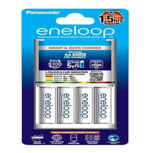 图片 Panasonic K-KJ55MCC40T Eneloop Batteries & Charger Kit, K-KJ55MCC40T