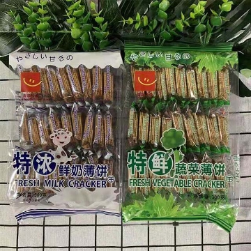 图片 薄饼干（特鲜蔬菜薄饼，特浓鲜奶薄饼）300g,1包，1*12包