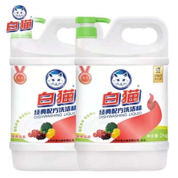 图片 白猫洗洁精2kg,1瓶，1*8瓶