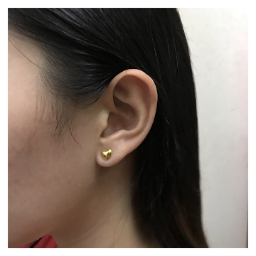 图片 18K - Saudi Gold Jewelry Heart Earrings