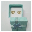 图片 18K -  Saudi Gold Jewelry Heart Channel Earrings