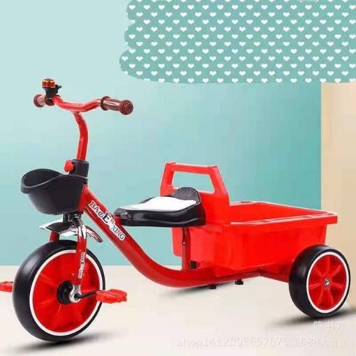 图片 Children's Tricycle with Rear Bucket Large Carriage Female and Male Baby Bicycle, CTRBLC