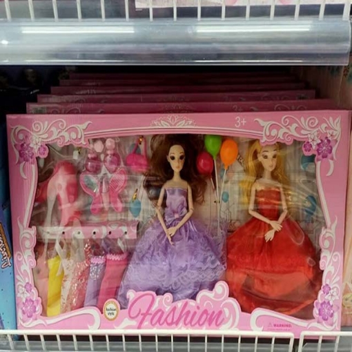 图片 Barbie Doll Set with Clothes and 2 Barbie Doll for Girls, BDSC2