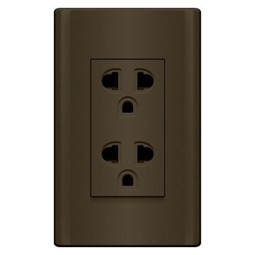 Duplex Universal Outlet with Ground & Shutter