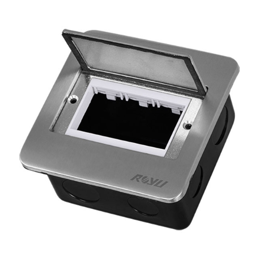 图片 ROYU Wide Series Square Floor Receptacles Window Opening, Titanium-color Fixture Only - RWF50