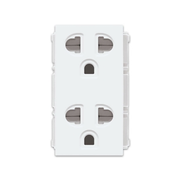 Duplex Universal Outlet with Ground & Shutter