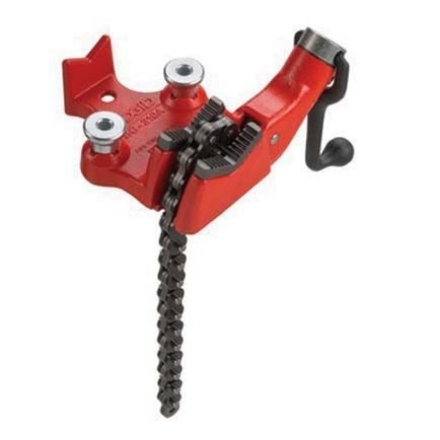 Ridgid Top Screw Bench Chain Vise BC210A 1/8-inch to 2-1/2-inch Bench Vise with Built-In Crank Handle,Red/Black,Small 