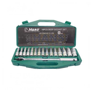 图片 Hans 1/2" DR. 16 Pcs. Deep Socket Wrench Sets