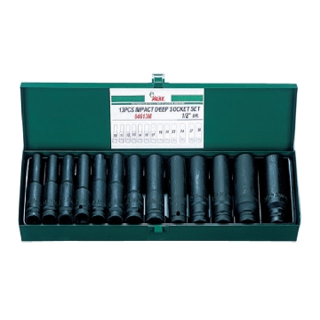 图片 Hans 1/2 DR. Deep Impact Socket Set 13 Pcs. - Inches Size