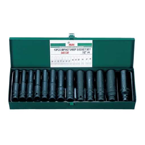 图片 Hans 1/2 DR. Deep Impact Socket Set 13 Pcs. - Inches Size