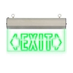 Omni Exit Sign Recessed Transparent Green 