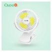 Mini Rechargeable Desk Fan with Night Light (White/Pink)