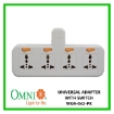 Omni Multiple Socket Extension 3&4 Gang Wall Universal Adapter with Individual Switch & Power Indicator