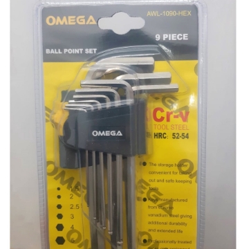 OMEGA 9pcs Ball Point Set CR-V Tool Steel