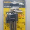 OMEGA 9pcs Ball Point Set CR-V Tool Steel