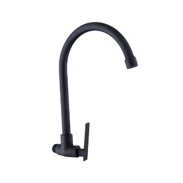 图片 AXIS 2B WALL TAP GOOSENECK, MATTE BLACK-DANUBE AXS01FW202B