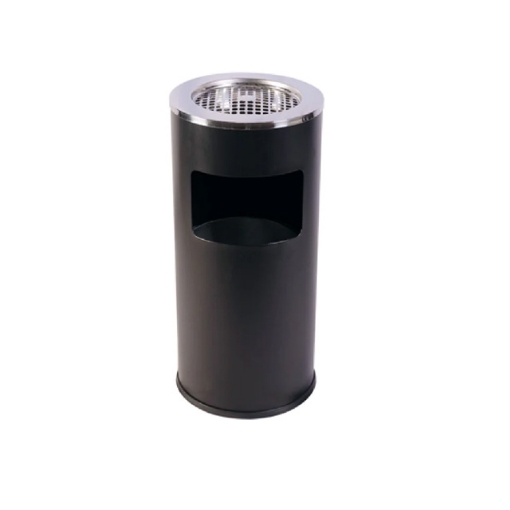 图片 EKO WASTE BIN WITH ASHTRAY GALLOON LINER BLACK EKEK9412APS