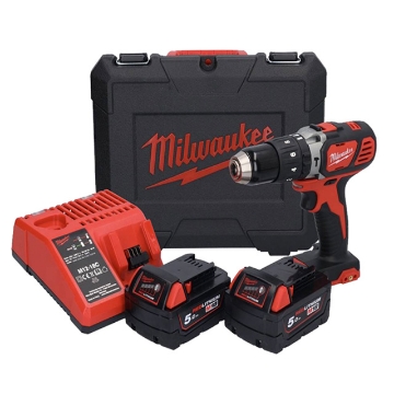 图片 MILWAUKEE M18 HAMMER DRILL DRIVER SET M18BPD-502C