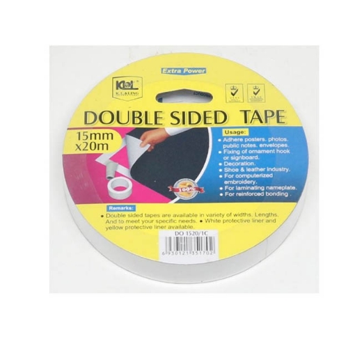 图片 KL & Ling KIDO1520/1C Double Sided Tape 15mm X 20m White-KISMO118