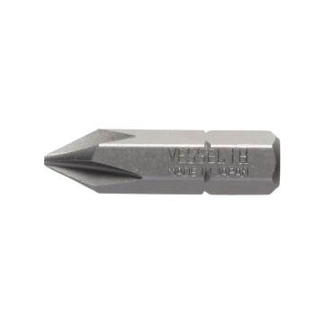 图片 VESSEL 1/4" Hex Shank Cross Point Single End Screwdriver Bit - 487105