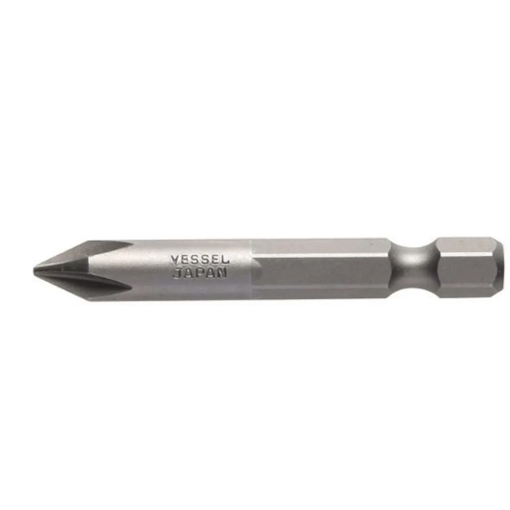 图片 VESSEL 1/4" Hex Shank Cross Point Single End Screwdriver Bit - 489229