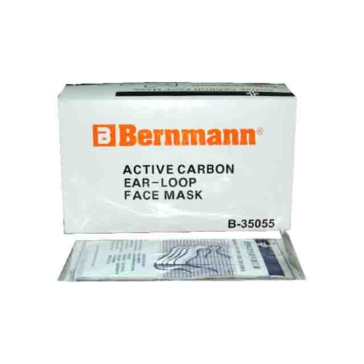 图片 BERNMANN 4-Ply Latex-Free Active Carbon Face Mask 50 Pieces Per Box B-35055