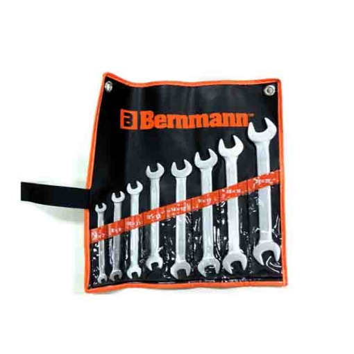 图片 BERNMANN Double Open End Wrench (8 Pieces) B-05-622PB