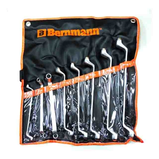 图片 BERNMANN Double Ring Offset 75° Wrench (8 Pieces) B-08-622PB