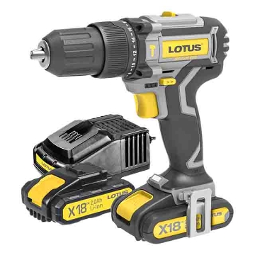 图片 LOTUS 18V X-line Impact Drill w/ 2pcs Battery & Charger LTHD18VLI-2BLX