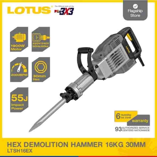 图片 LOTUS 16KG 30MM Hex Demolition Hammer LTSH16EX