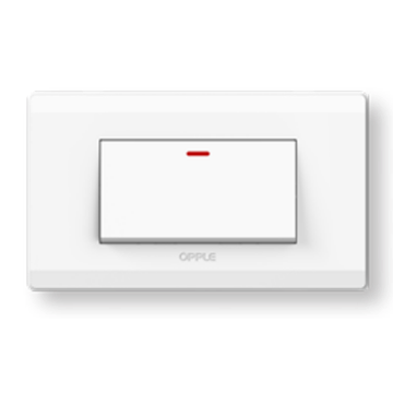 OPPLE 1 Gang 1 Way Wall Switch White and Dark Grey