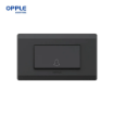 OPPLE 1 Gang Doorbell Switch White and Dark Grey