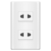 图片 ROYU Plano Series White 2 Gang Universal Outlet Set - MDS113