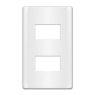 图片 ROYU Plano Series White 2 Gang Plate - RMP2