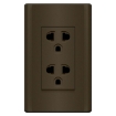 图片 ROYU Plano Series Dark Gray Duplex Universal Outlet with Ground & Shutter - MD913/DG